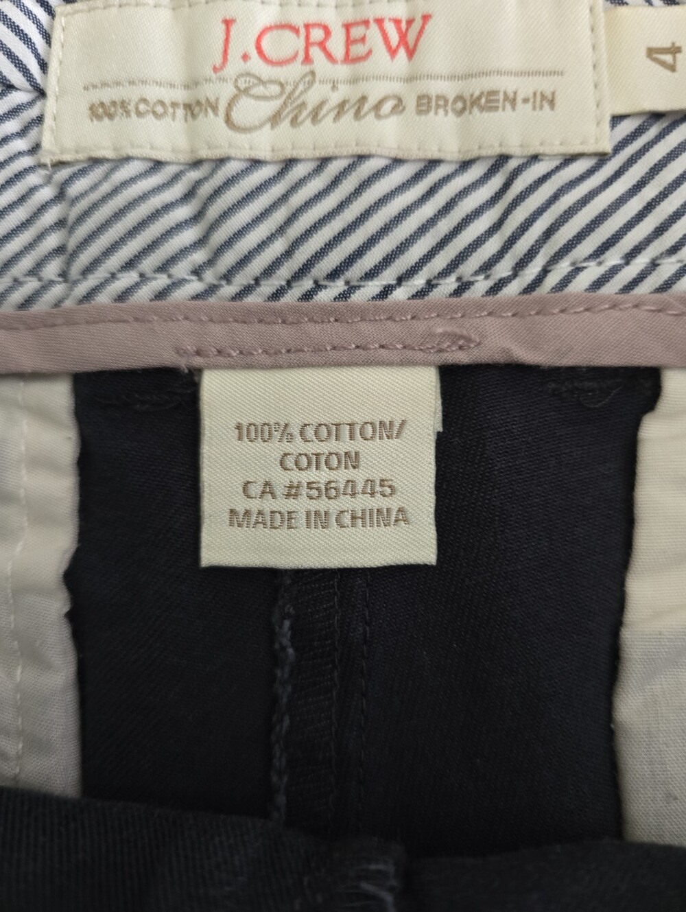 J.Crew Broken-In Chino Shorts Navy Blue Women's Size 4 - Picture 4 of 7